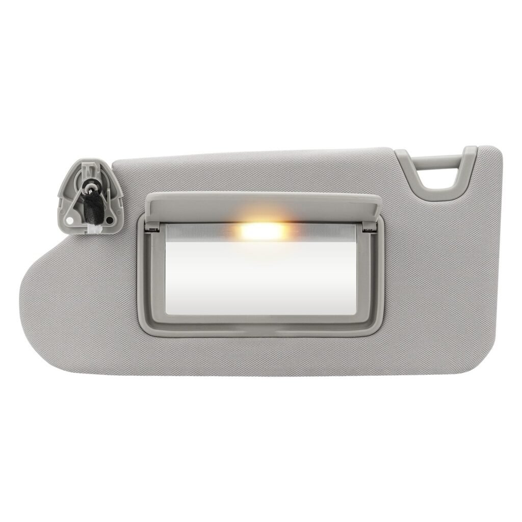 Left Driver Side Gray Sun Visor Fit for Nissan Altima Without Sunroof 2013 2014 2015 2016 2017 2018, Sunvisor Replacement for 96401-3TA2A, with Makeup Mirror and Light