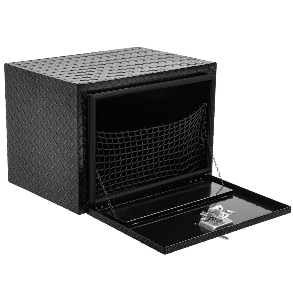 AUTOSAVER88 48 Inch Truck Bed Tool box, Heavy Duty Aluminum Diamond Plate Tool Box Chest, Waterproof