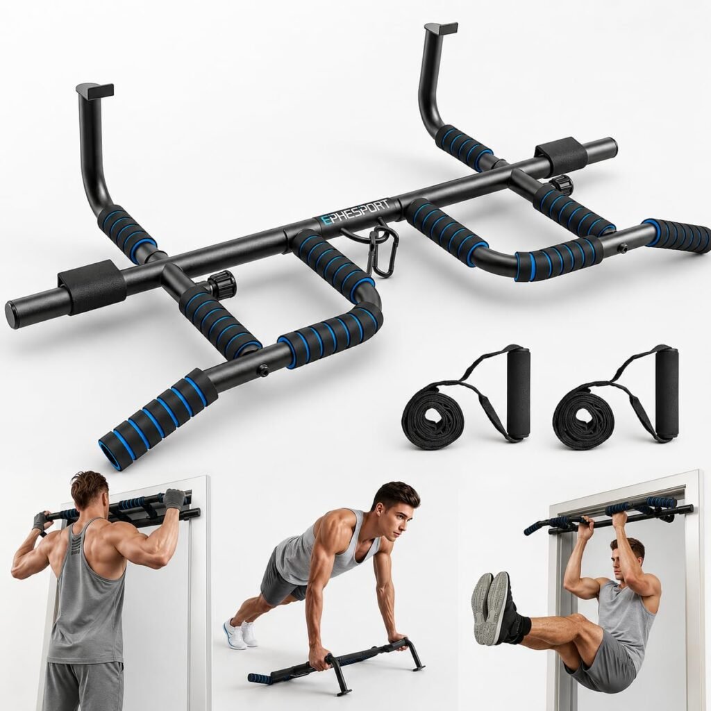 EPHESPORT 2026 Multifunctional Pull Up Bar for Doorway – US Patented Design, Foldable, No Drilling