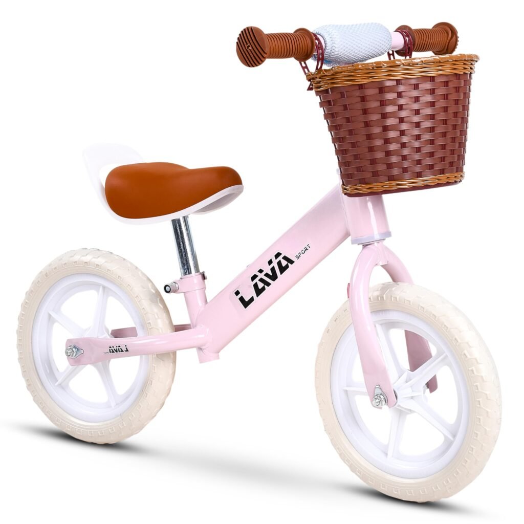 LAVA SPORT Girls Bikes - Vintage Retro Pink - Durable Steel Frame | Easy-to-Assemble | Stylish Kids' Bicycles with Classic Design | Perfect for Young Riders & Outdoor Adventures
