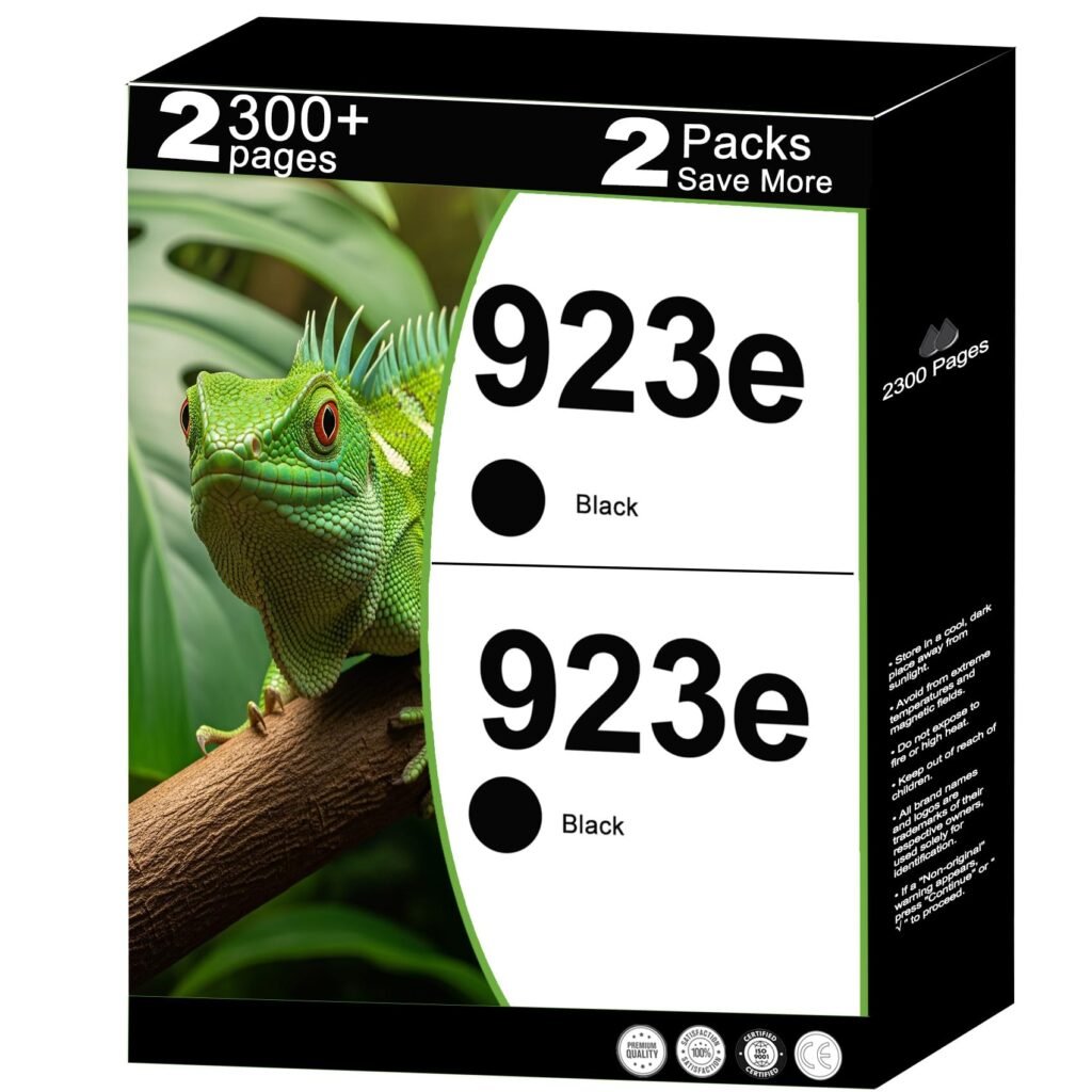 Couleuris 923e Black Ink Cartridge - 2 Pack