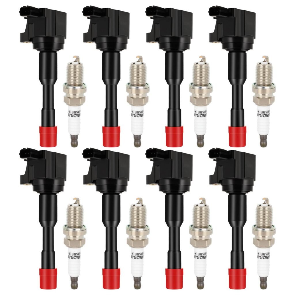 ECCPP Ignition Coil UF374 8 ignition coils & #5325 8 iridium Spark Plugs,for Honda 2003 2004 2005
