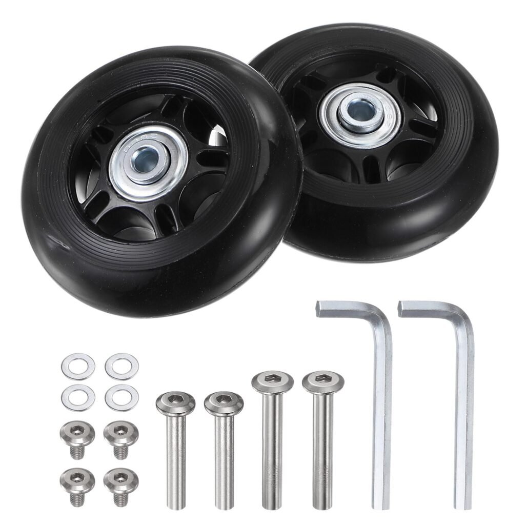 uxcell Replacement Luggage Wheels 75x24mm