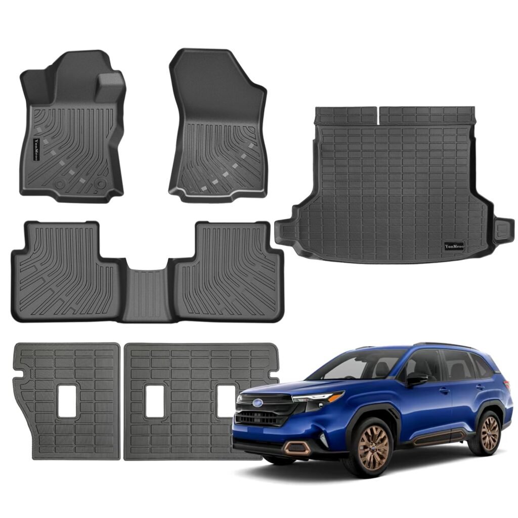 Floor Mats Custom Fit for Subaru Forester 2025 2026 Trunk Mat with Backrest Mat All Weather TPE