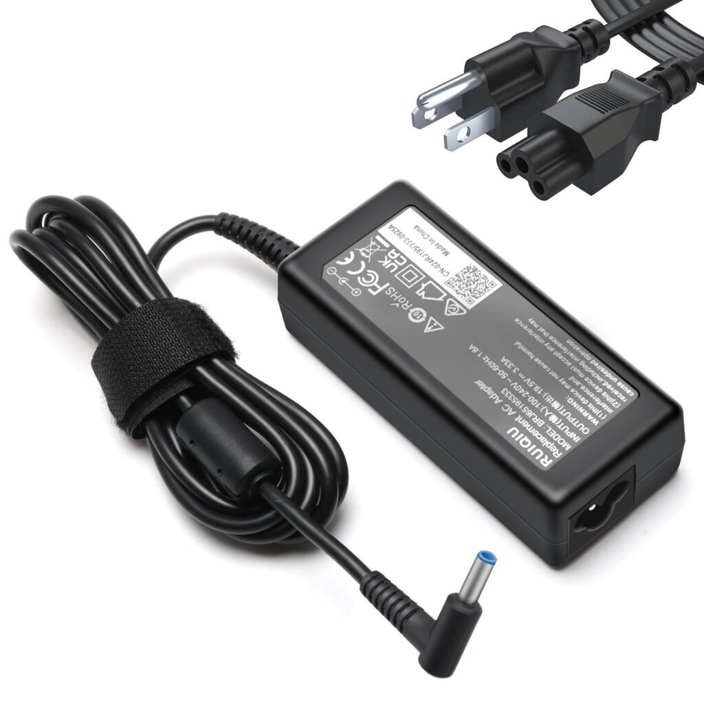 RUIQIU 65W AC Adapter Laptop Charger Compatible with HP Envy 13 15 17 15t 15m 17m X360 15-1039wm