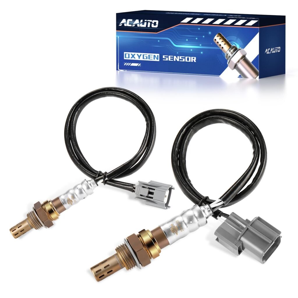 ACAUTO 2Pcs Oxygen O2 Sensor Upstream Downstream Compatible with Honda Civic 2001-2005 1.7L Front & Rear O2 Sensor Replaces 234-4092 234-4123 D17A7
