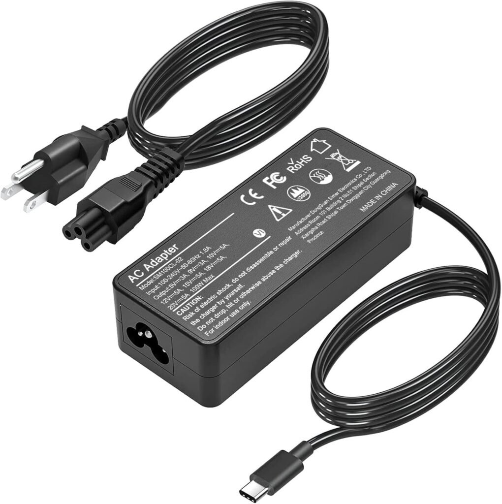 100W Universal USB-C Power Adapter Fast Charger, Compatible with Mac Book Pro/Air 16, 15, 14, 13 Inch,Mac Book Air 13 Inch 2021 2020 2019 2018,iPad Pro,HP, Dell, Lenovo,Asus