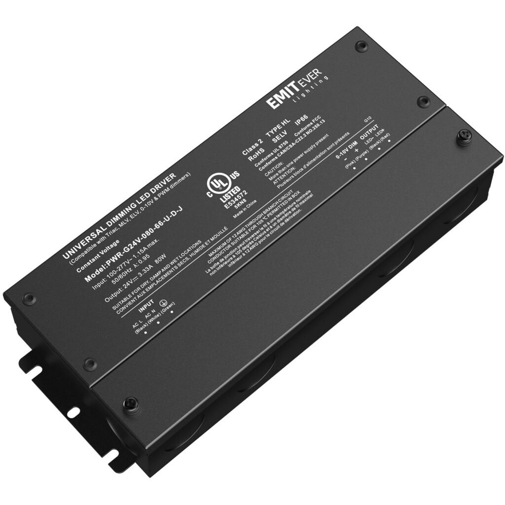 EMITEVER 80W 24V Dimmable LED Driver