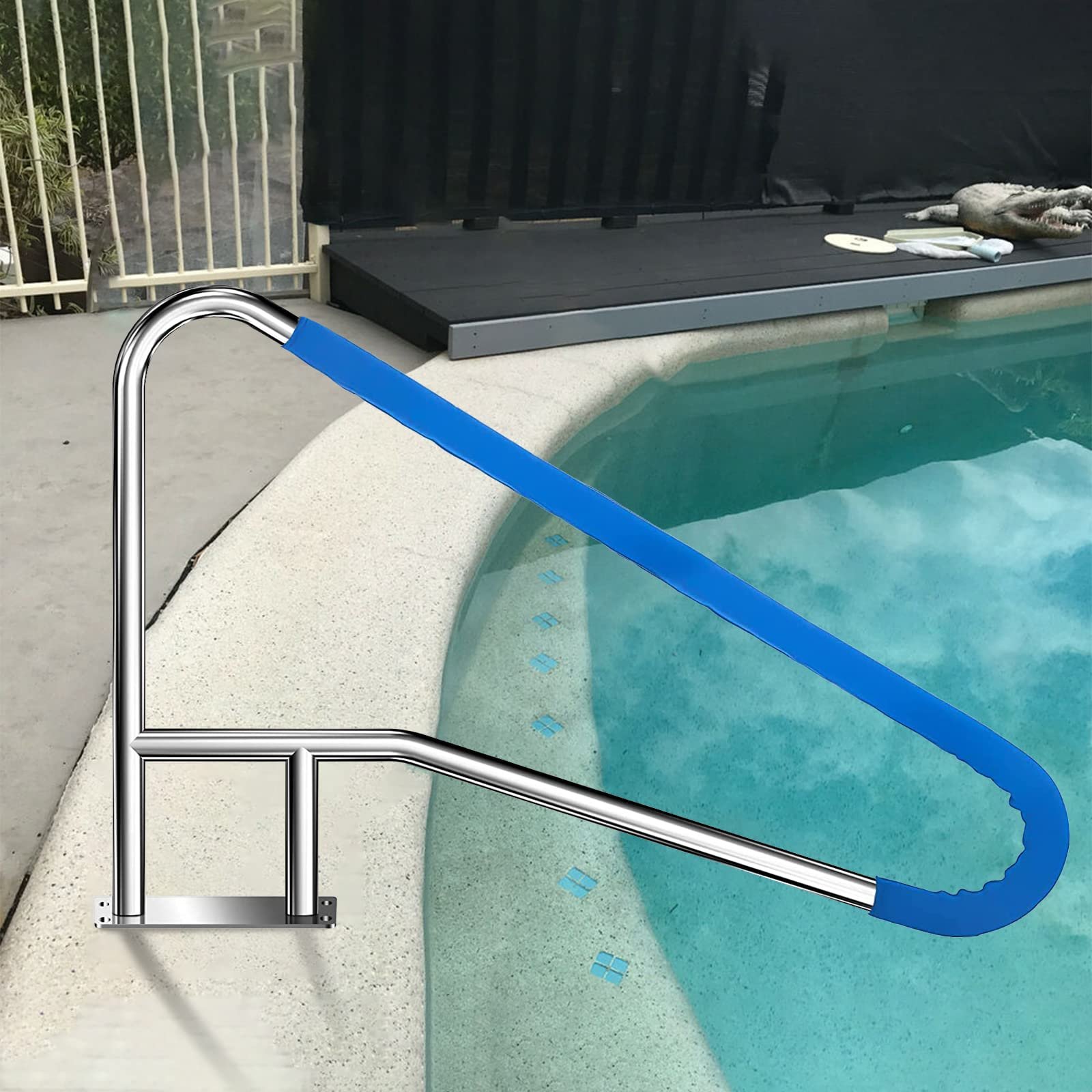 Coocure 304SS Inground Pool Handrail with Cover (54x32)