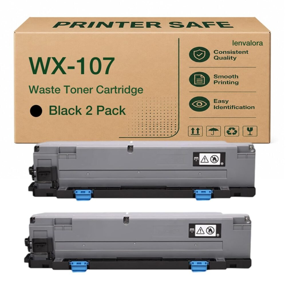 lenvalora WX-107 Waste Toner Container Replacement for Konica Minolta AAVA0Y1 AAVAWY1 for bizhub C250i C251i C300i C301i C360i C361i C450i C550i C650i C750i Printer 2 Pack