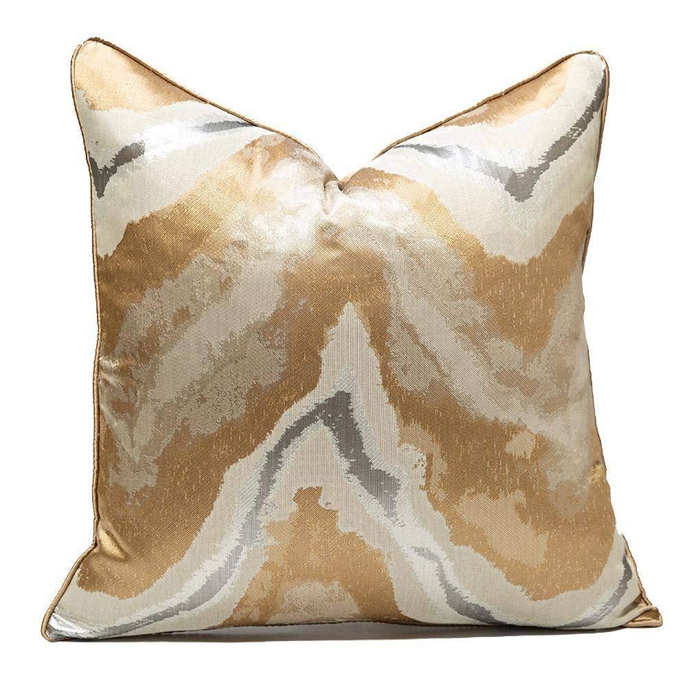 Gold Decorative Throw Pillow Covers,24x24, Modern, Stylish,Unique,Decorative Cover Pillow Covers for Couch,Sofa,Bed,Home Decor