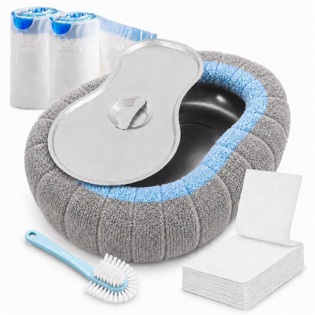 Bed Pan with Soft Cushion, 30 Disposable Liners and Super Absorbent Pads