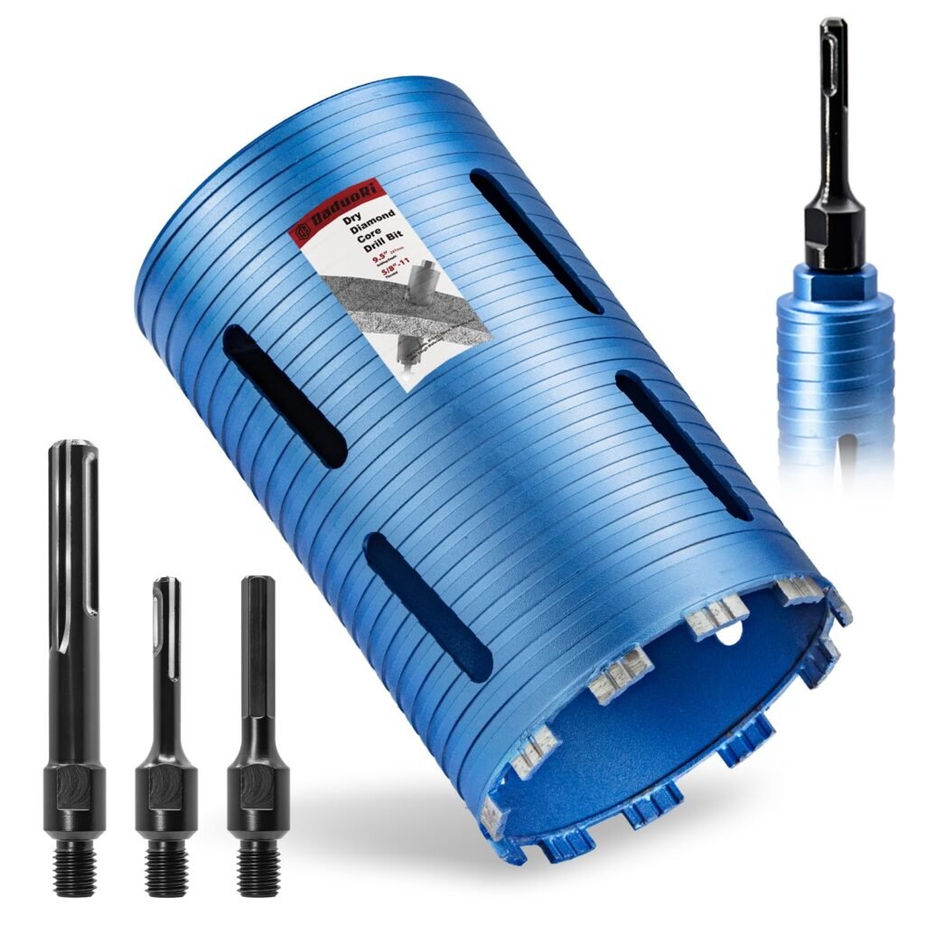 DaduoRi 6" Core Drill Bit Set with 3 Adapters