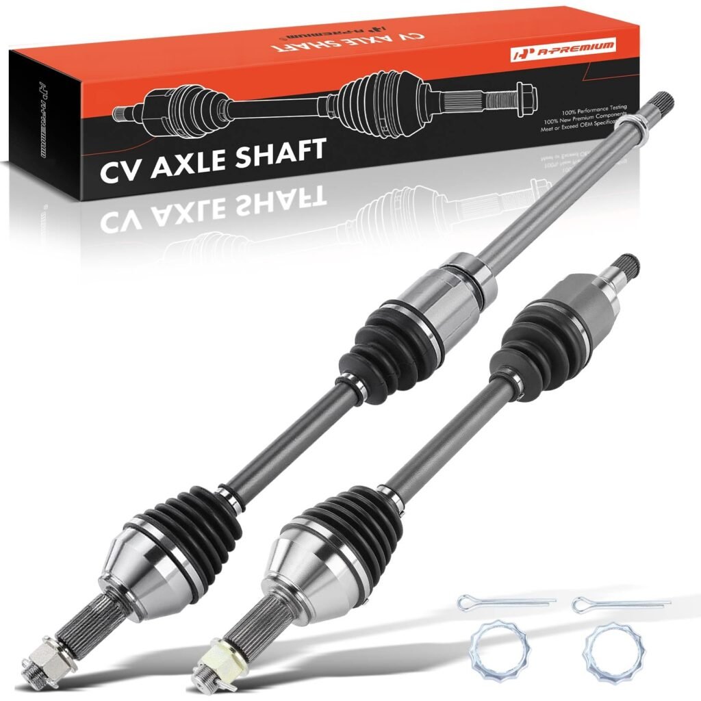 A-Premium Pair (2) Front CV Axle Shaft Assembly Compatible with Nissan & Infiniti Models -