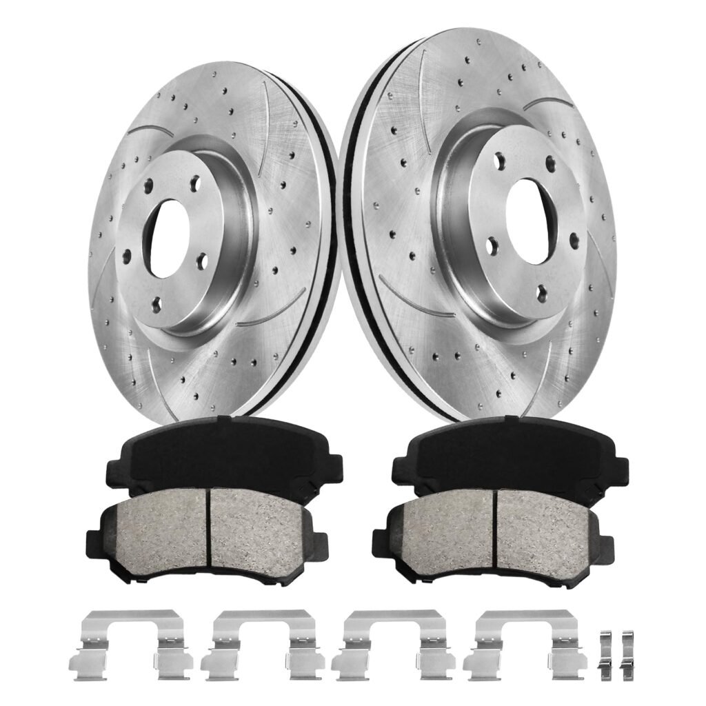 Anpulsero Brake Pads And Rotors Kit Front Compatible with 2009-2014/2016-2022 Nissan Maxima,