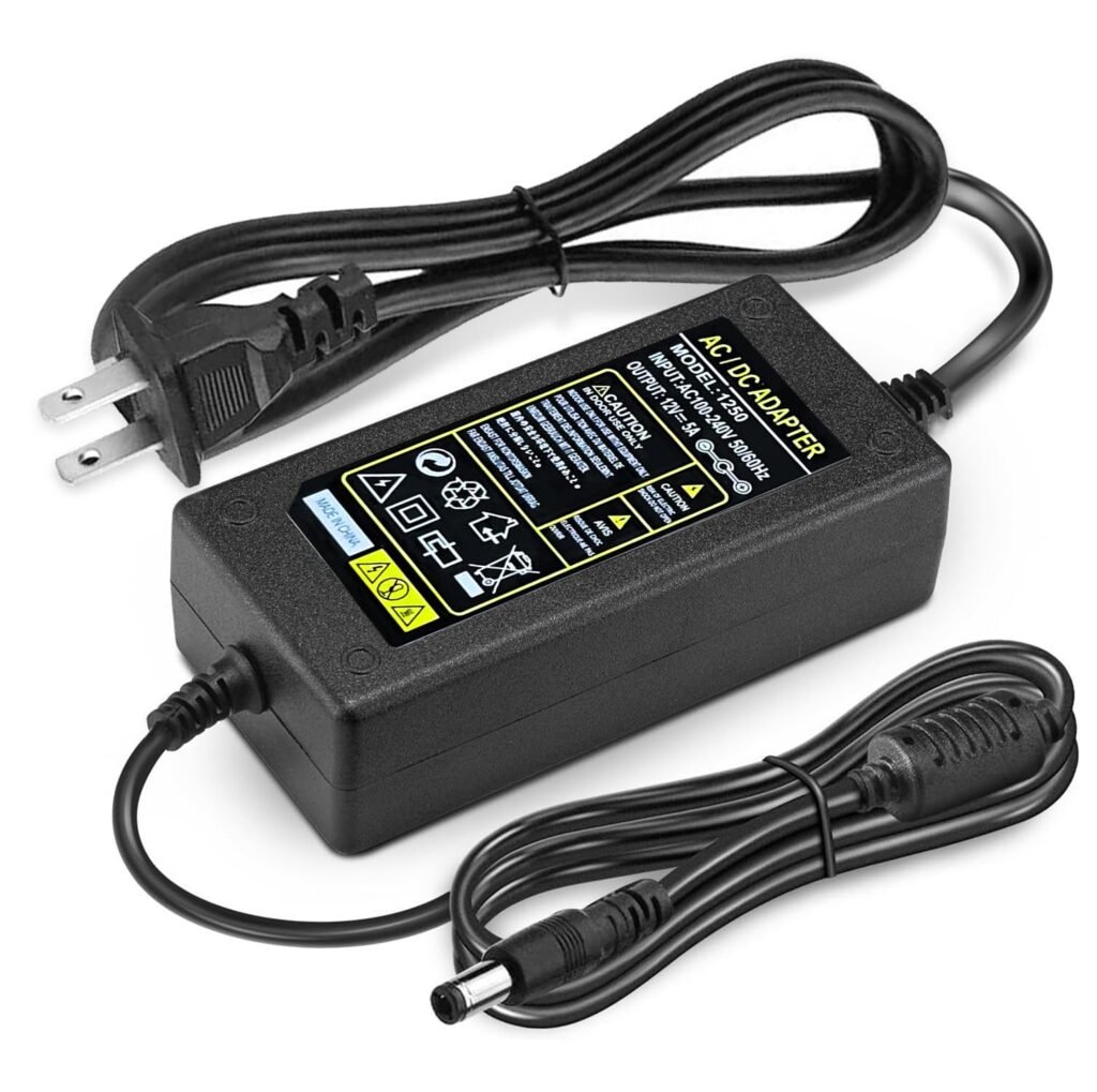 Replacment for Sceptre Monitor Power Cord 12V 5A AC Adapter for Sceptre EC Series 32" 30" 27" 24"