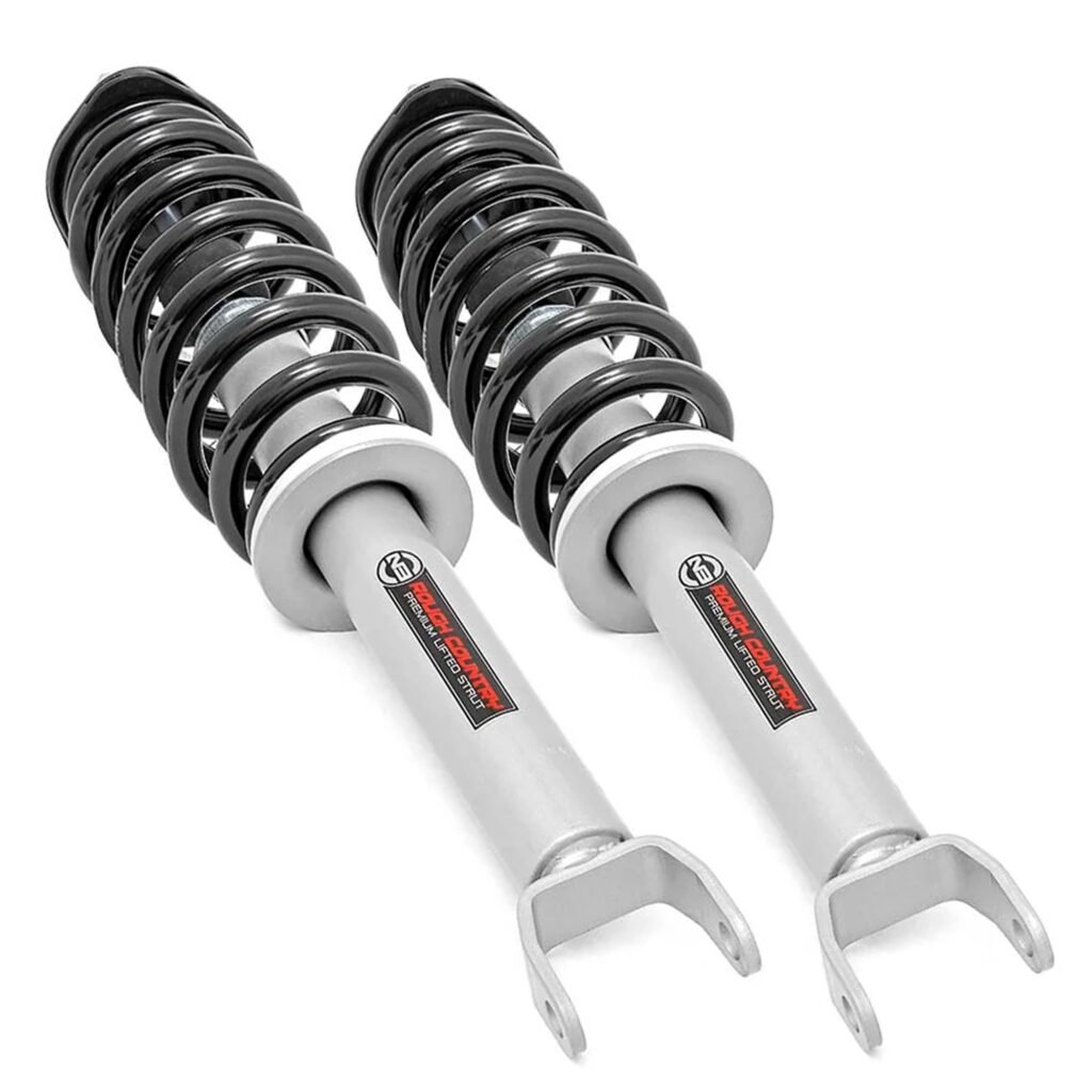 Rough Country Front N3 Loaded Struts for Ram 1500 4WD (2012-2018 & Classic) 4" Lift - Pre-Loaded