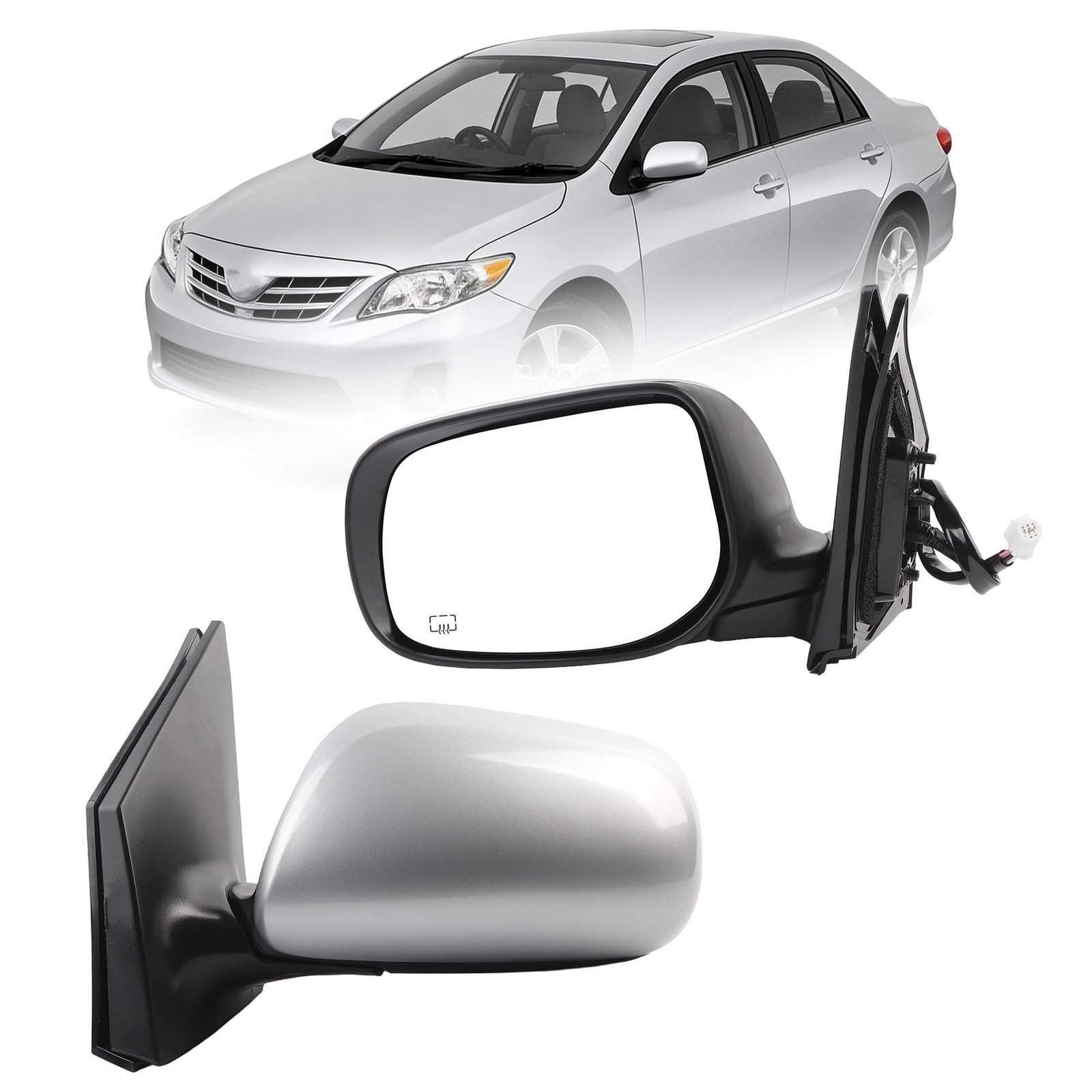 Dasbecan Left Mirror for 09-13 Toyota Corolla