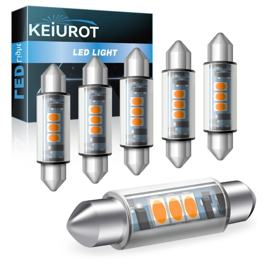 Keiurot T3 44MM Uder Cabinet Light Bulb Festoon Replacement Bulb Kit, Festoon bulb for Undercabinet