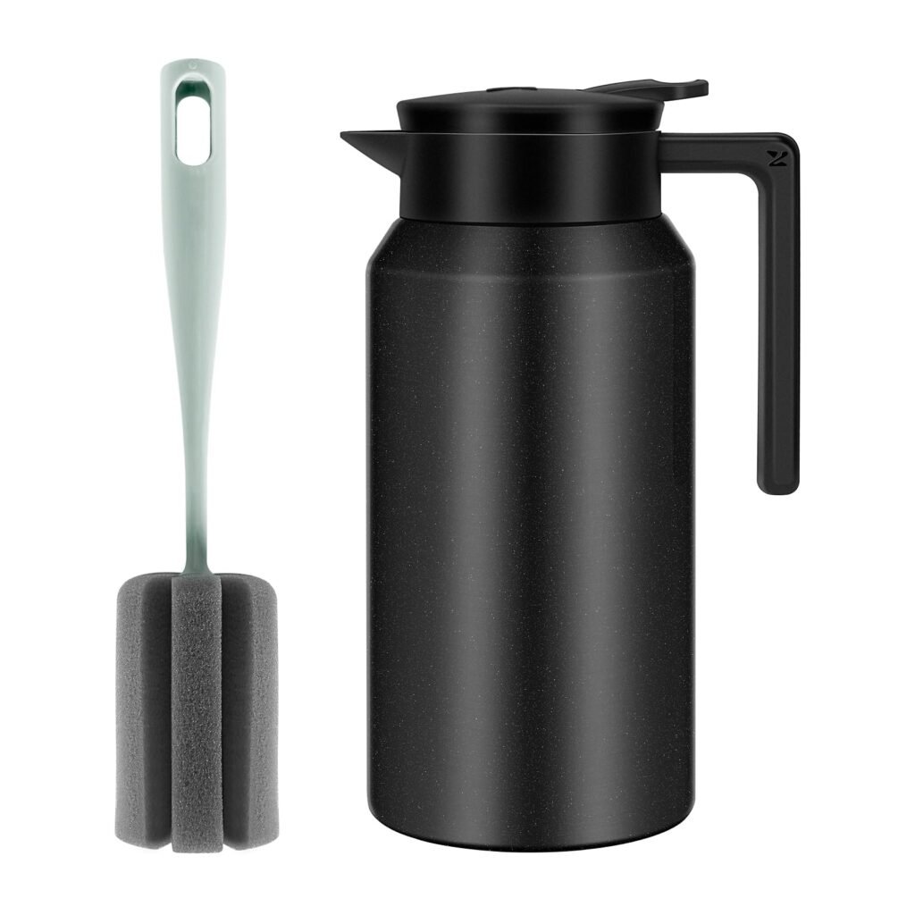 ShineMe Thermal Coffee Carafe, 40oz(1.2L) Stainless Steel Coffee Carafe for Keeping Hot Liquids,