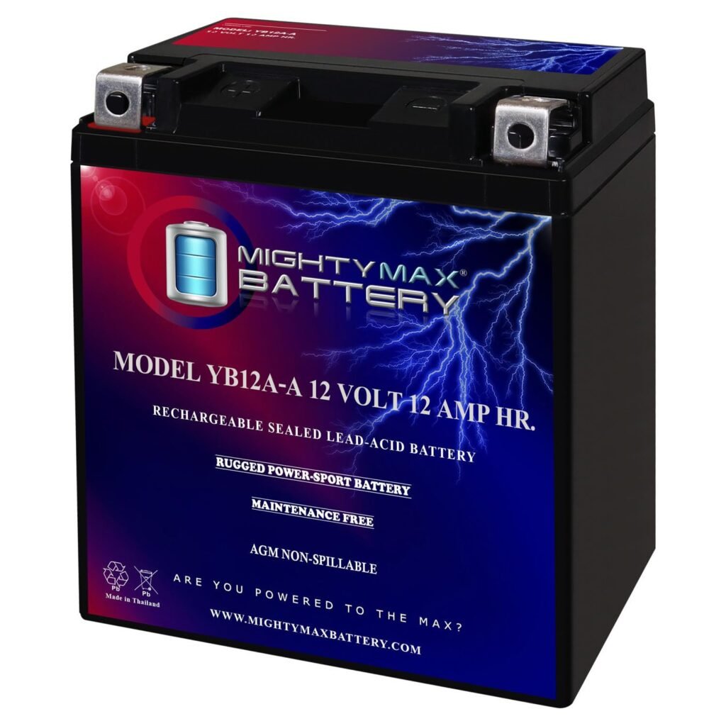 Mighty Max Battery YB12A-A 12V 12AH 165 CCA SLA AGM Motorcycle Battery