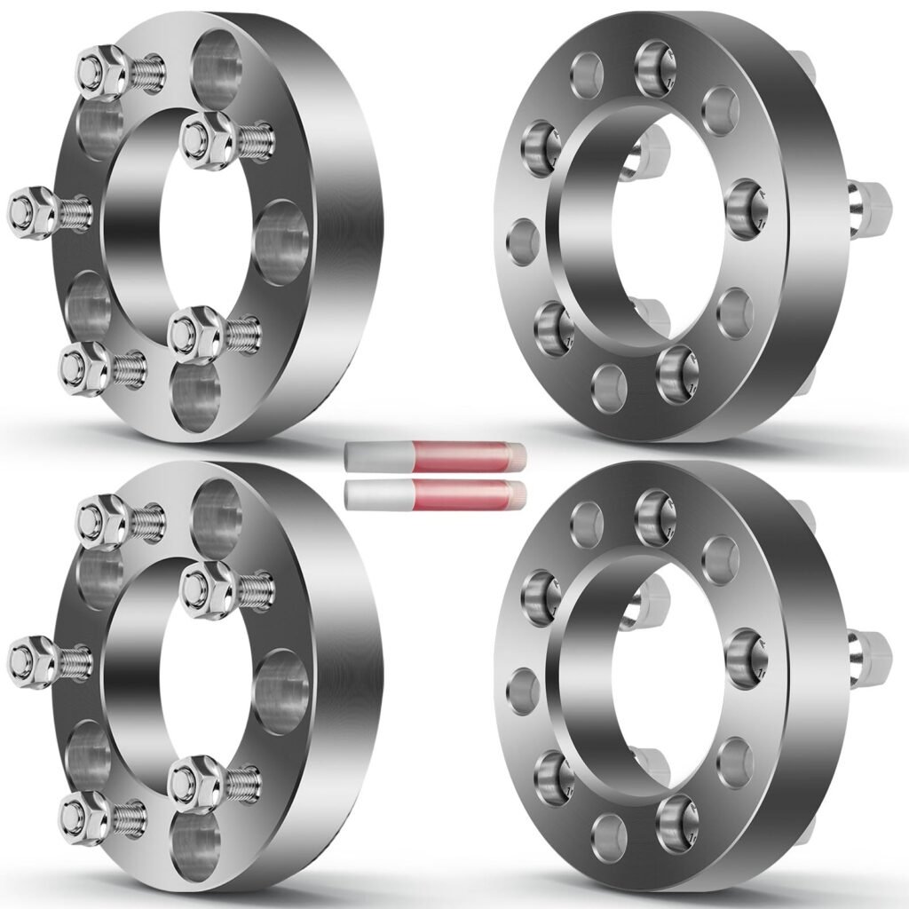 OCPTY 5 Lug 5x4.75 to 5x4.5 Wheel Adapters 1.25" 5x120.65mm to 5x114.3mm 12x1.5 fits for Camaro for