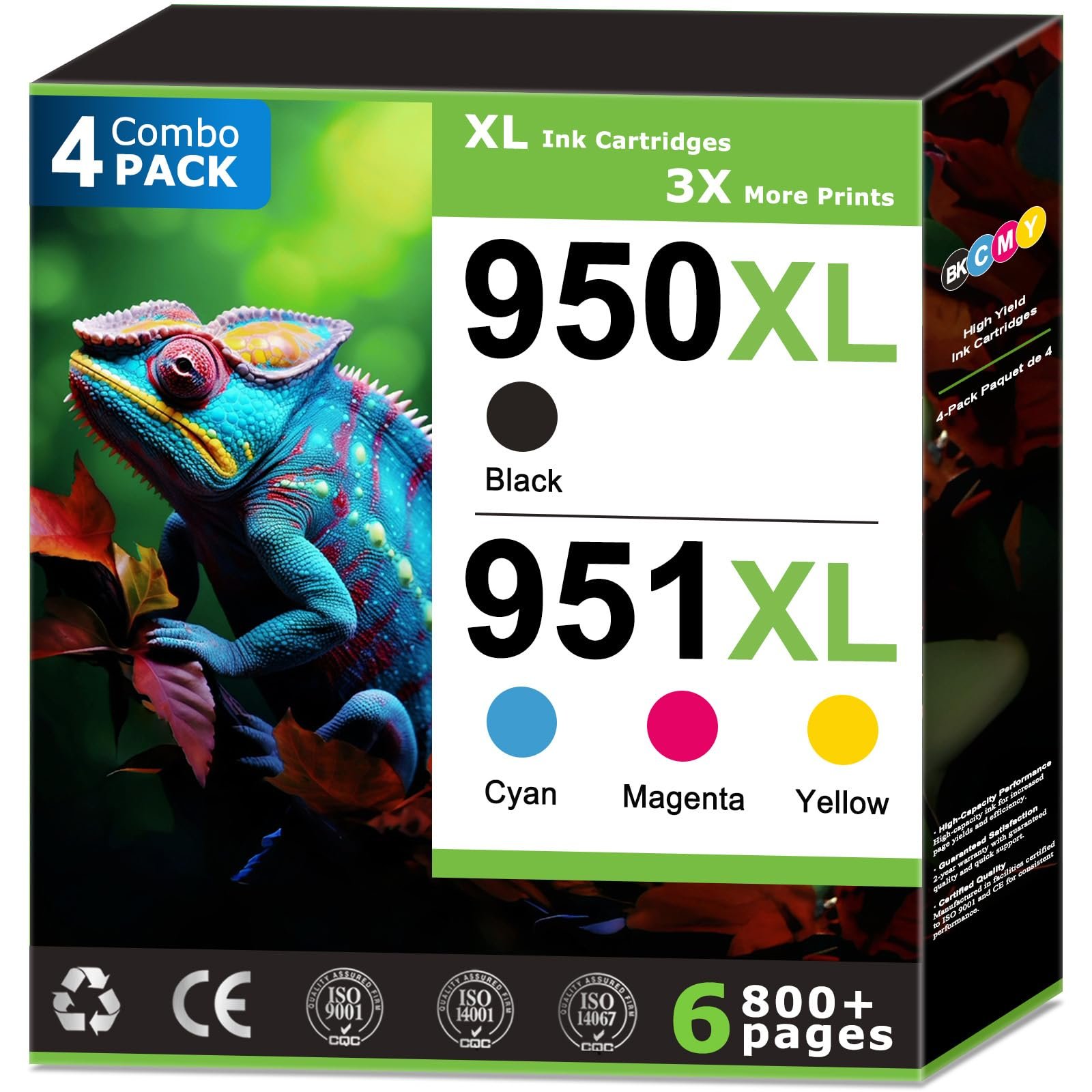 HIRMOD 950XL 951XL Ink Cartridges (4-Pack)