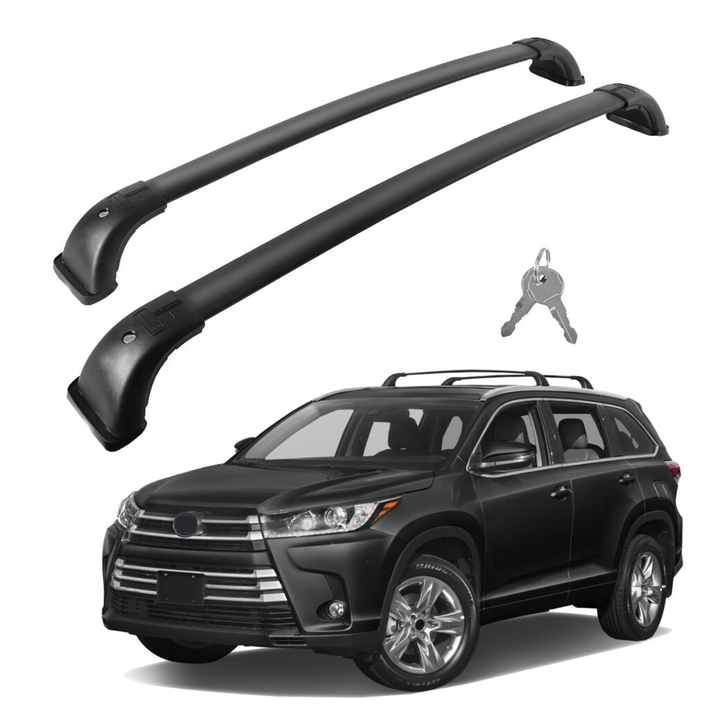 220Lbs Roof Rack Crossbars for 2014-2019 Highlander XLE Limited & SE LE & LE Plus with Anti-Theft