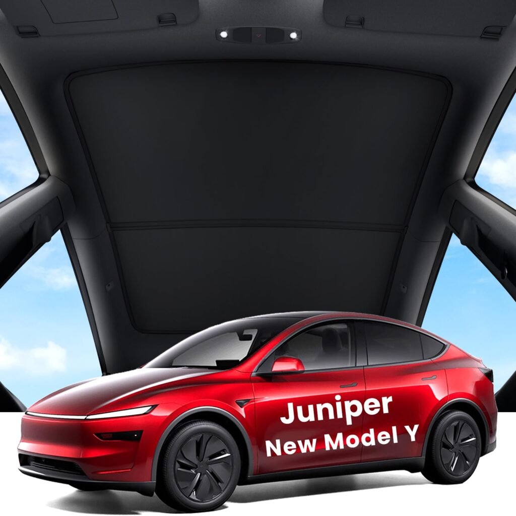 REEVAA Tesla Model Y Juniper Sunshade Roof Accessories - Black