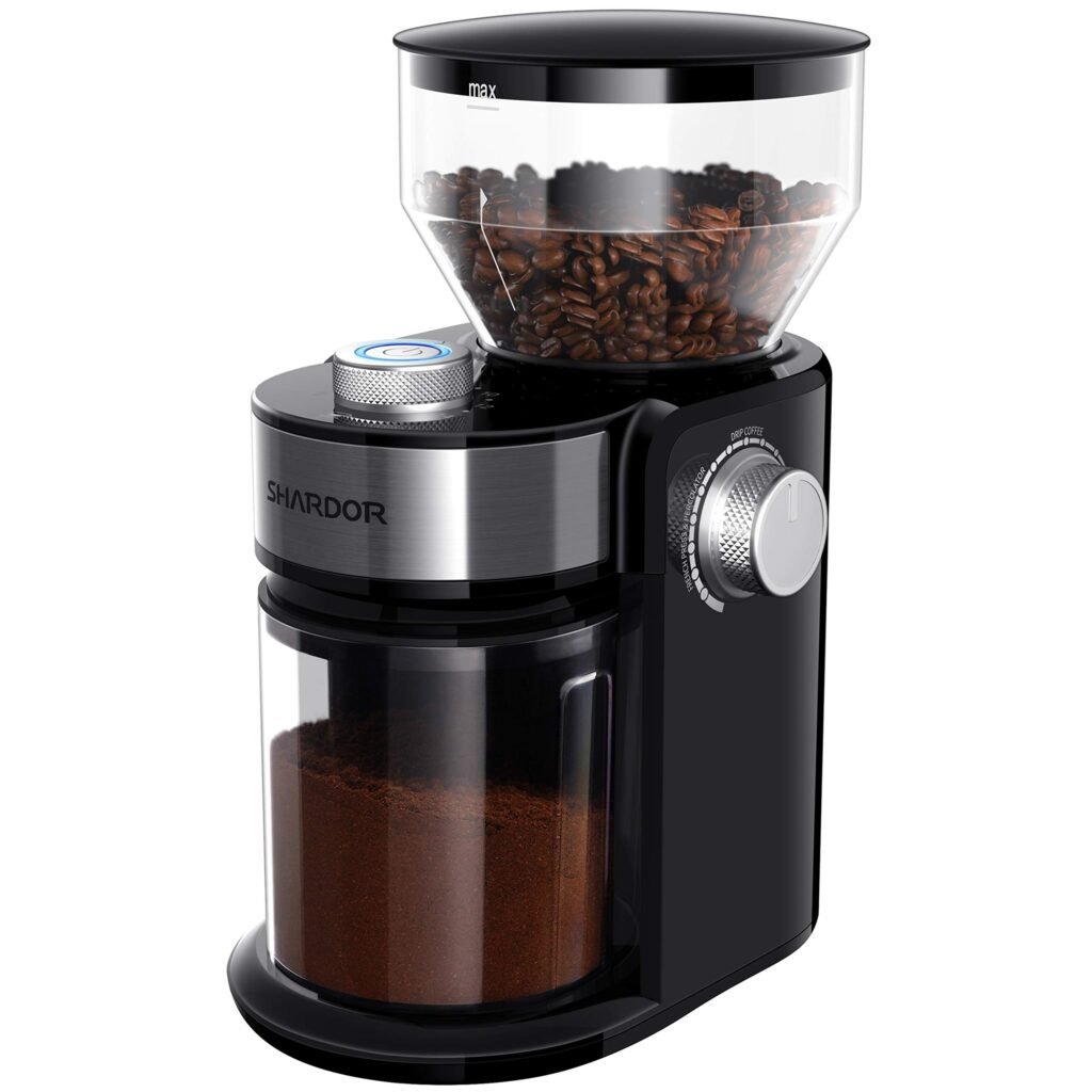 SHARDOR Electric Burr Coffee Grinder 2.0, Automatic Coffee Bean Grinder for Home Use, Adjustable
