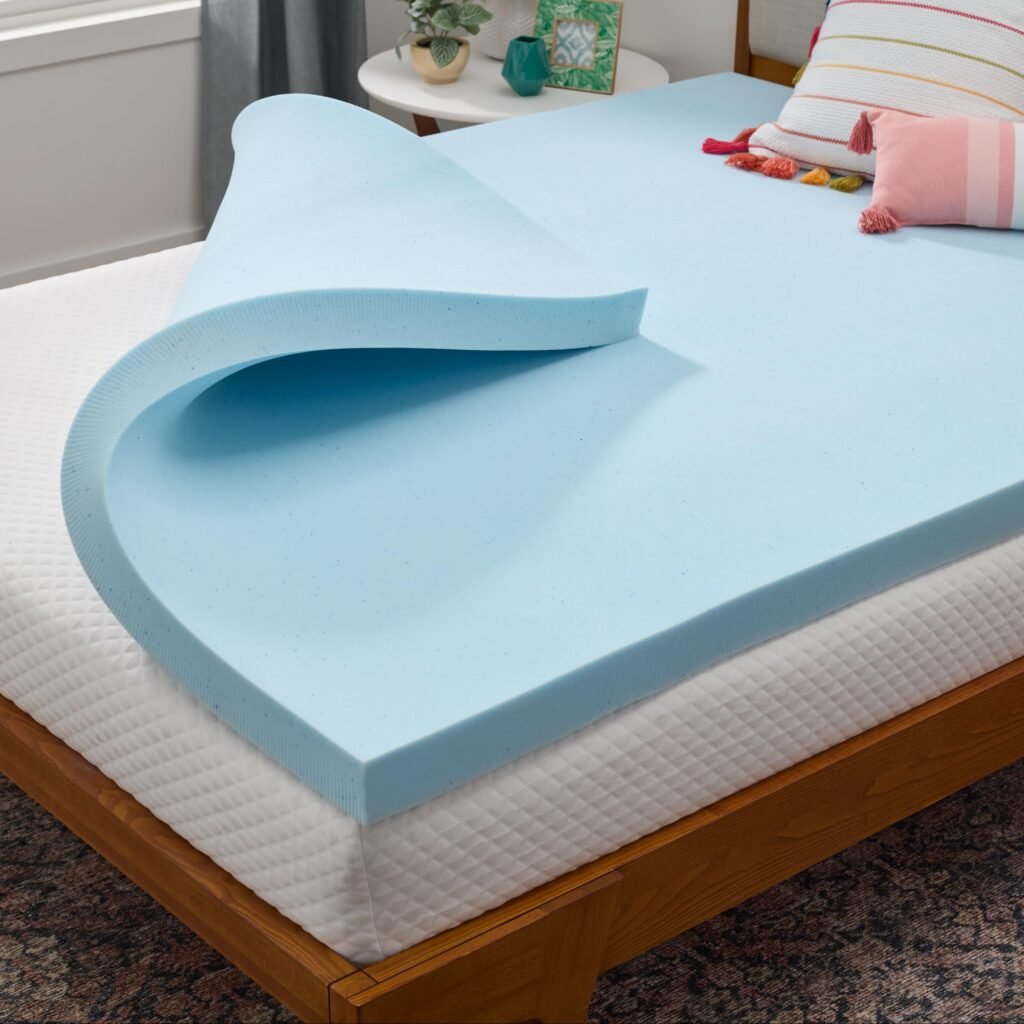 Linenspa Gel Memory Foam Mattress Topper, California King - 3 Inch