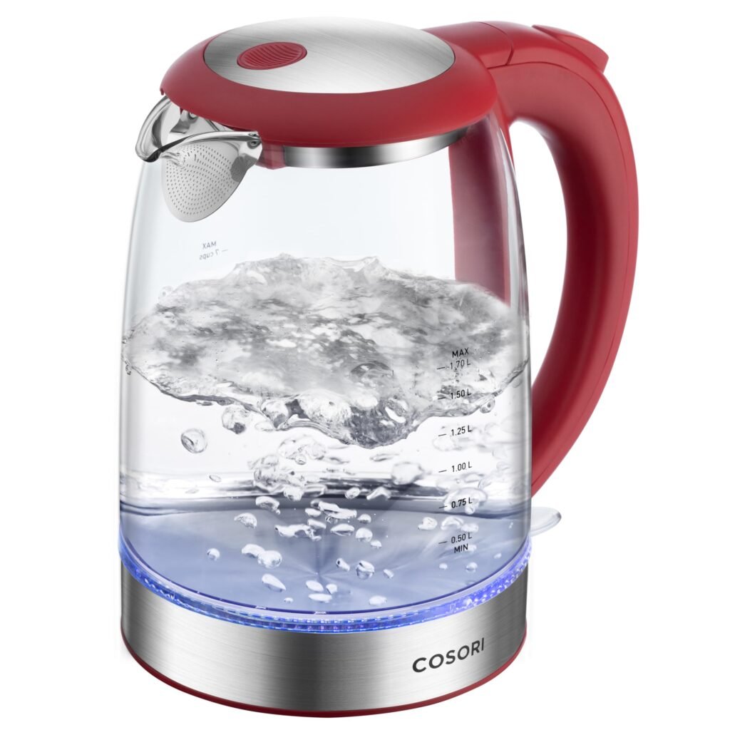 Cosori Electric Kettle, No Plastic Filter & Spout, Tea Kettle & Hot Water Boiler For Coffee & Tea,