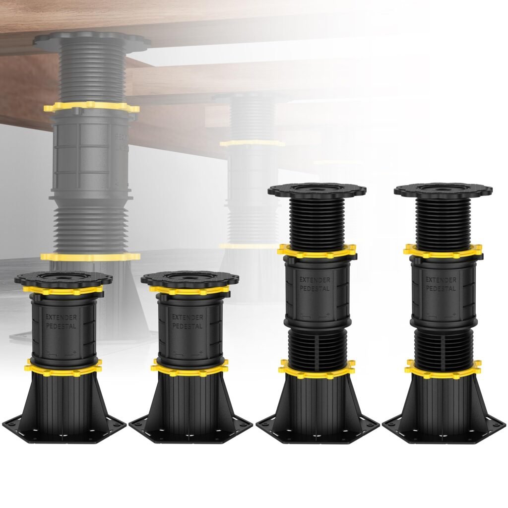 Wlrrcwdttc 4 Pcs Adjustable Height Bed Support Legs 8.5-13 inch, Bed Frame Center Support Legs for