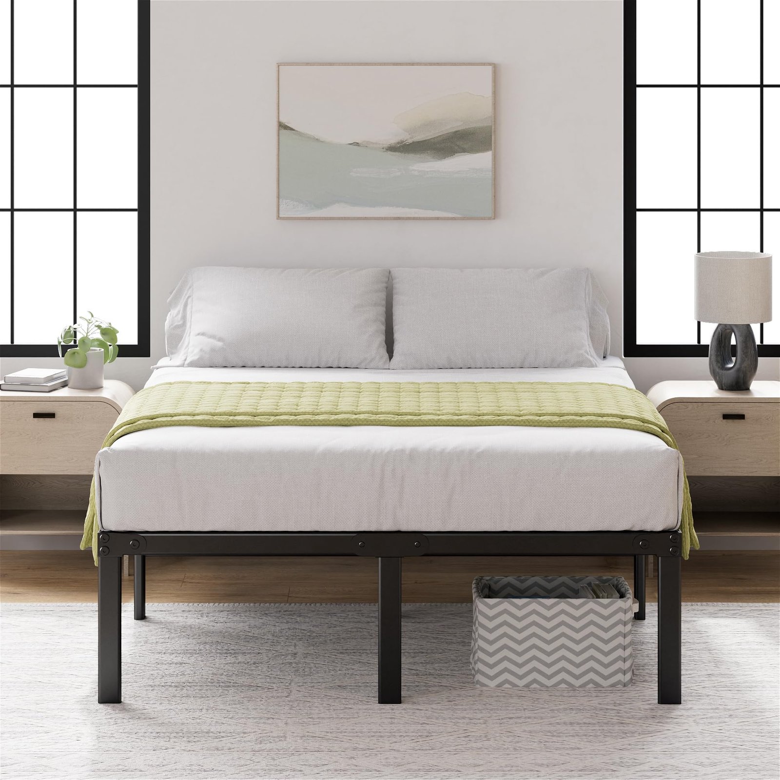 9/6/2026 ***FINAL SALE/NO RETURN, SOLD AS PARTS ONLY***
Zinus Yelena Queen Metal Platform Bed Frame