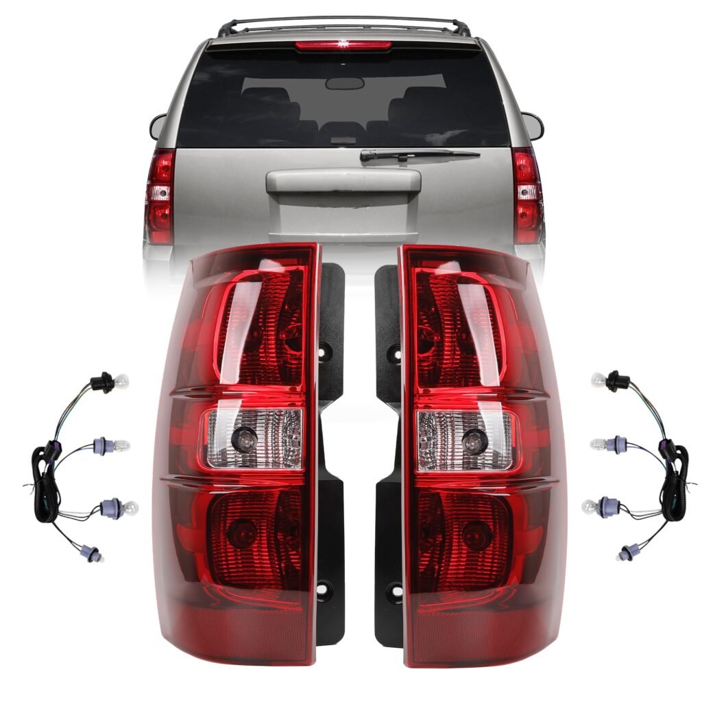 Dasbecan Rear Tail Light Assembly Compatible With 2007-2014 Tahoe Suburban Taillights With Bulbs &