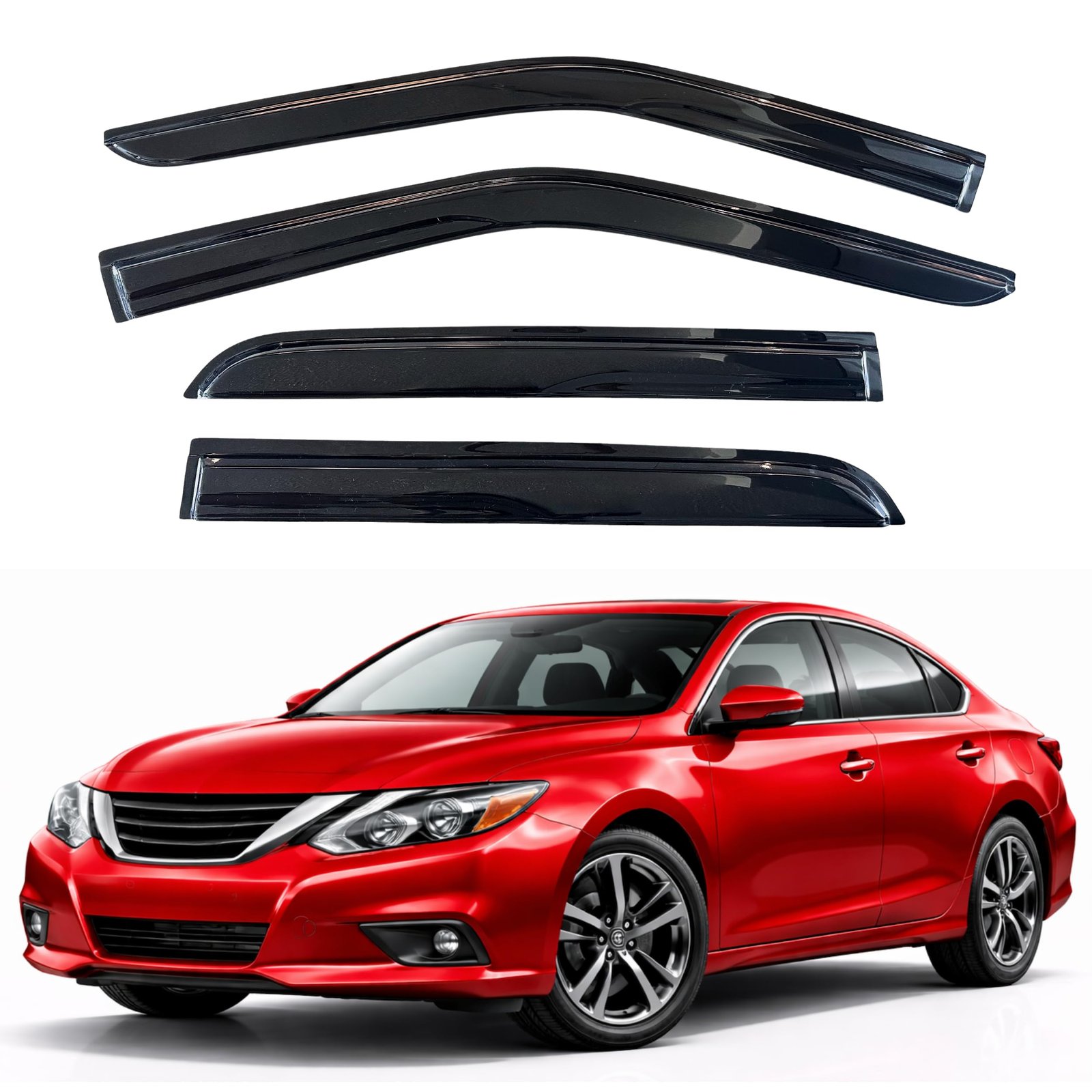 KPY Rain Guards for 2013-2018 Nissan Altima - 4PC Black