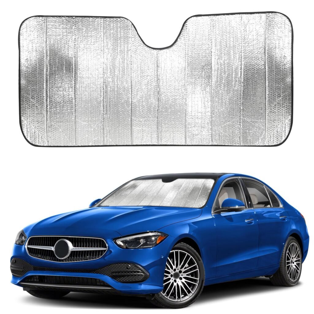 EcoNour Accordion Windshield Sun Shade 26x56 Inches