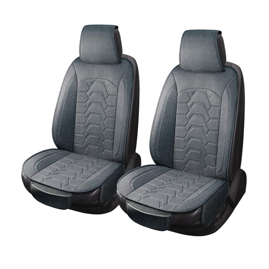 SCOMEE Linen Front Car Seat Covers