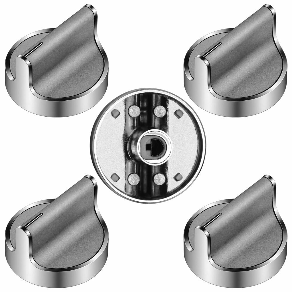 TOMOON W10594481 Gas Stoven Knob for Whirl-Pool Cooktop Range WCG97US0DS00 WCG97US6DS00,Stainless Steel Control Knob Replaces WPW10594481 3281332 AP6023301
