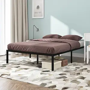 YITAHOME Upholstered Bed Frame with Adjustable Headboard Metal Slat, No Box Spring Needed (Full)
