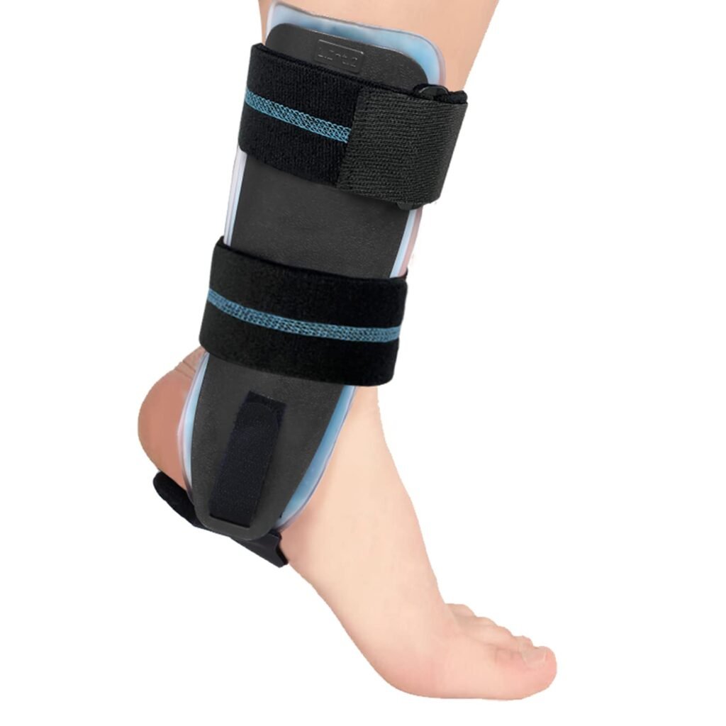 Velpeau Ankle Brace - Stirrup Ankle Splint - Adjustable Rigid Stabilizer for Sprains, Tendonitis, Post-Op Cast Support and Injury Protection for Women and Men (Gel Pads, Small - Left Foot) Small (Pack of 1) Gel Pads-Left Foot