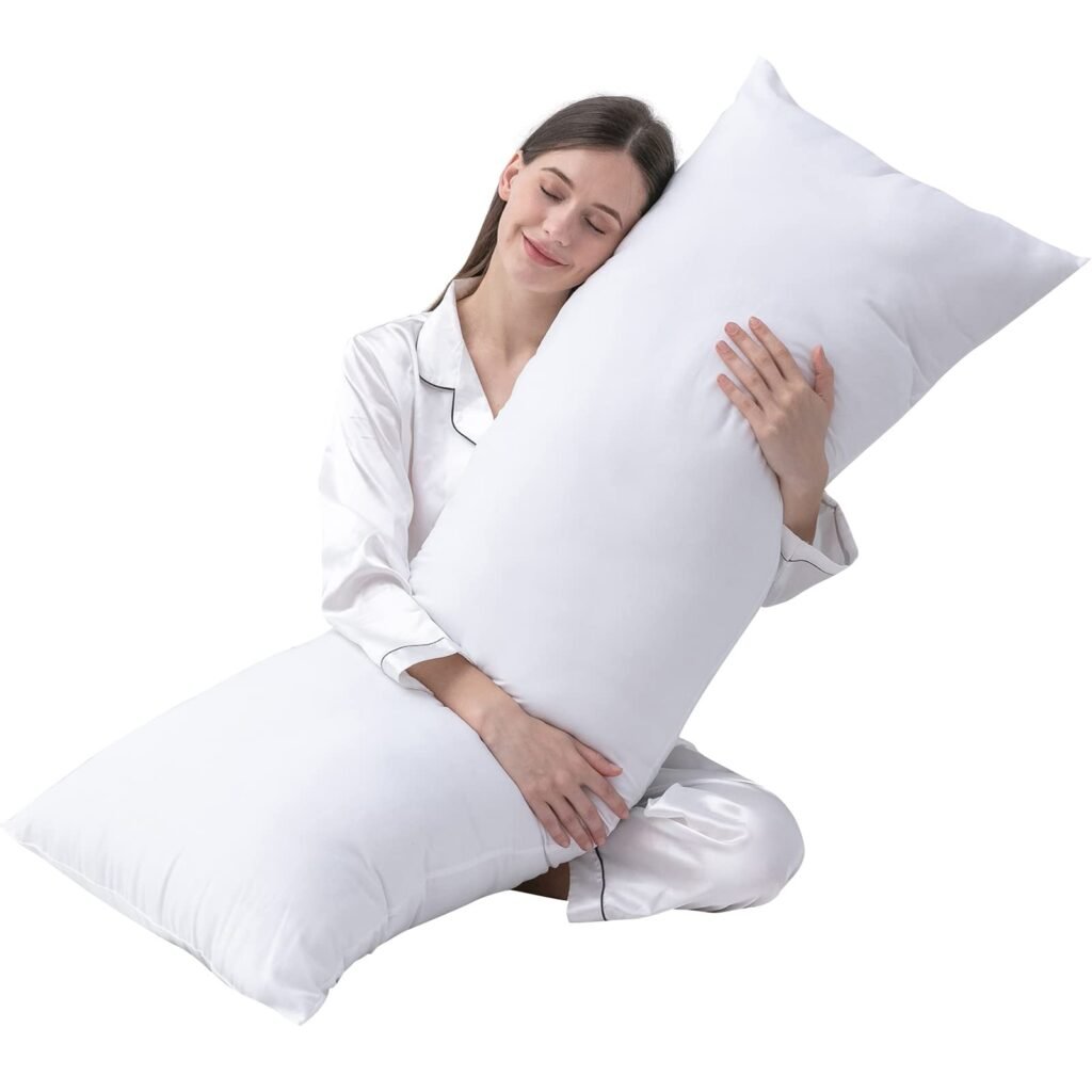 **New Opened**DOWNCOOL Large Body Pillow Insert- Breathable Full Body Pillow for Side Sleeper - Soft Long Bed Pillow for Adults - 20 x 54 inch