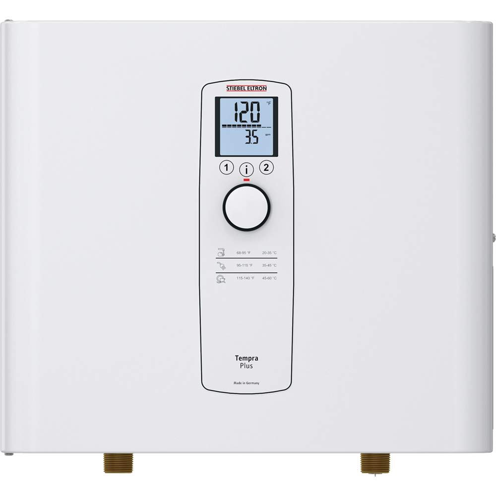Stiebel Eltron Tankless Water Heater – Tempra 20 Plus – Electric, On Demand Hot Water, Eco, White Tempra 20 Plus (20 kW) Water Heater
