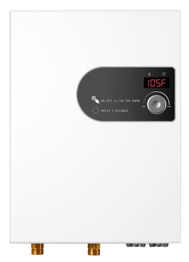 Upgrade Tankless Water Heater Electric 18KW 240V, On Demand Instant Endless Hot Water Heater with Self Modulates to Save Energy Use, Digital Display Hot Water Heater for Residential Whole House Shower 18 KW