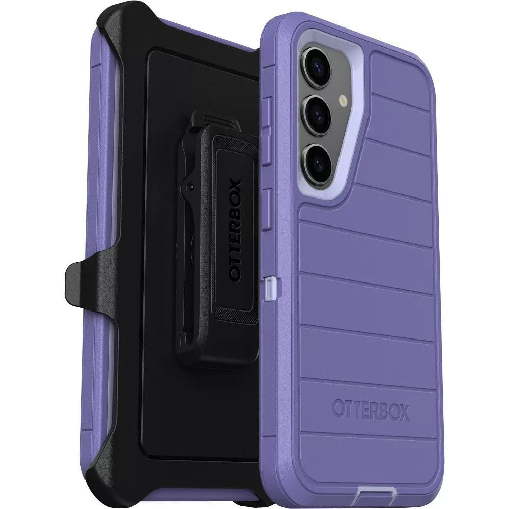 OtterBox Samsung Galaxy S24 (Only) - Defender Series Case - Mountain Majesty (Purple) - Screenless - Rugged & Durable - with Port Protection - Holster Clip Includes - Microbial Defense Protection