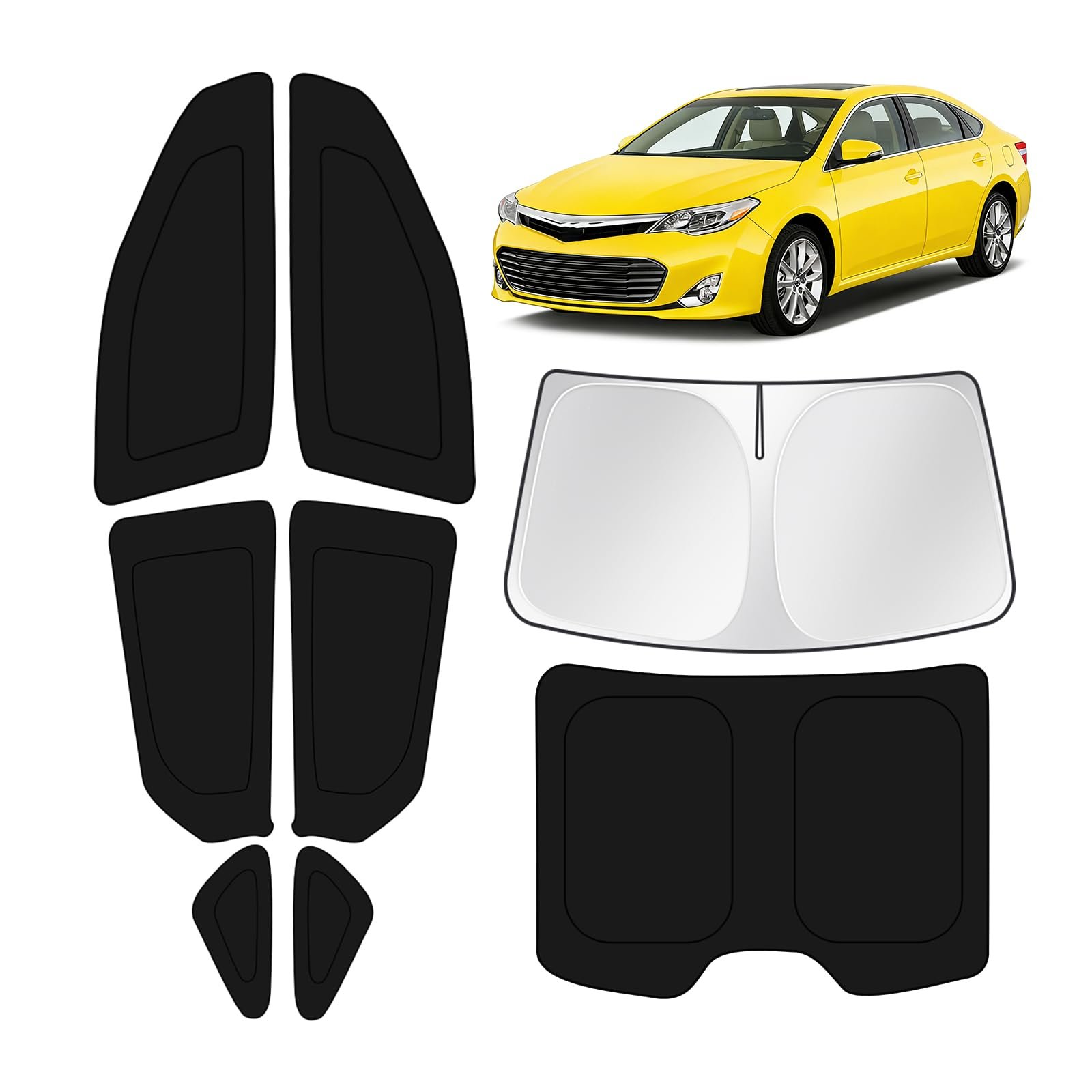 KUST Sunshade Set for Toyota Avalon 2013-2018 (8-Piece)