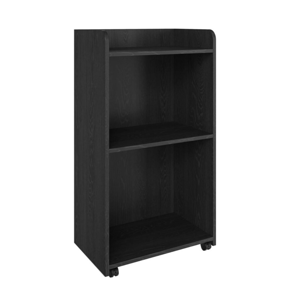 Podium - Portable Podium Stand, Hostess Stand with Wheels, Church Podium Reception Desk, Pulpits for Churches, Mobile Lectern Podium for Conference, Auditorium, Classroom, Adjustable Shelf, Black