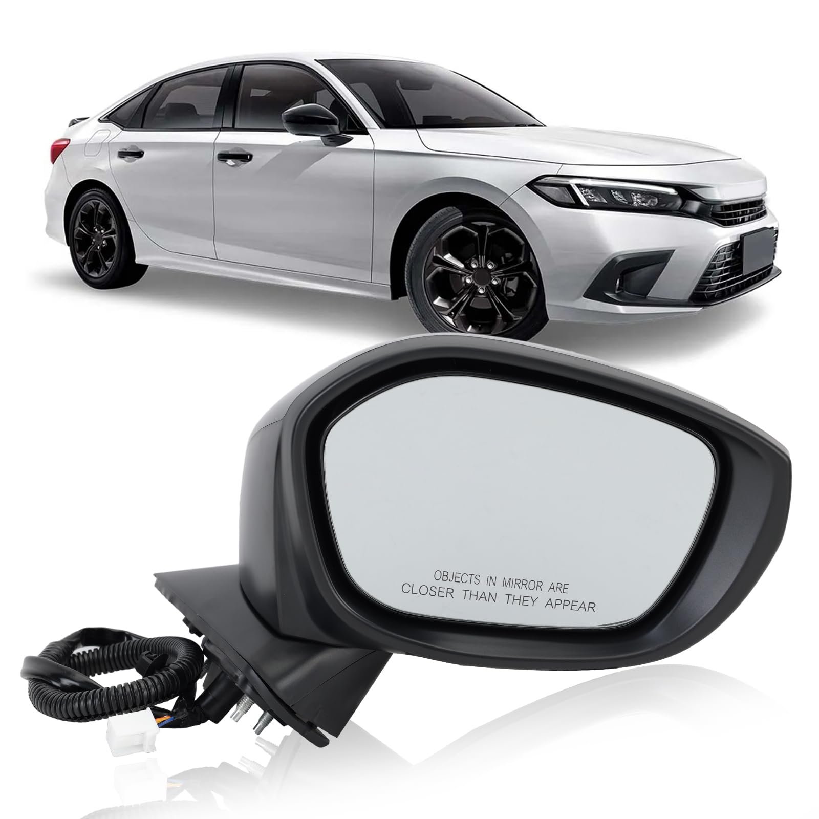 MOFOAP Passenger Side Mirror for 2022-2025 Honda Civic