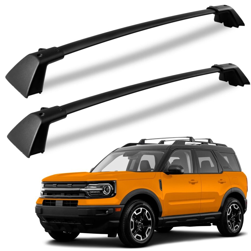 265lbs Roof Racks Cross Bars Fit for Ford Bronco Sport First Edition 2021 & Outer-Banks 2022 2023 2024 & Badlands 2021 2022 2023 2024 Off-Road Version, Heavy Duty Aluminum Crossbars All Metal OFF ROAD VERSION