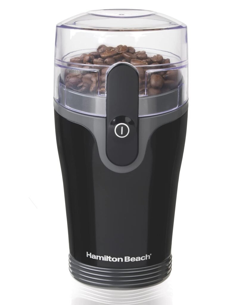 Hamilton Beach Fresh Grind Electric Coffee Grinder for Beans, Spices and More, Stainless Steel Blades, Removable Chamber, Makes up to 12 Cups, Black Black Makes up to 12 Cups